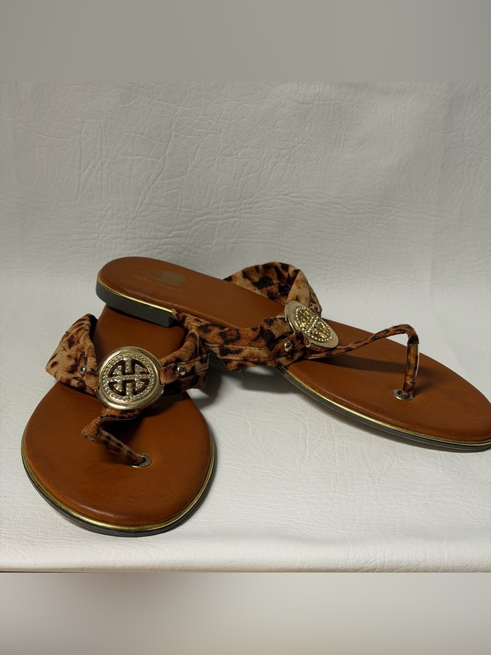 Mavi Island Flip Flops Thong Sandals Leopard Print  Print Sz 11 - Picture 3 of 6